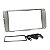 Moldura 7 Polegadas Central Painel DVD 2 Din Toyota Hilux 2012/2015 E SRV 2012 Prata Fiamon - Imagem 1
