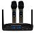 Microfone Duplo Sem Fio Le Son LS926 16 Canais Multifrequências Digital Com 2 Microfones - Imagem 1