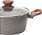 Panela Caçarola Linha Cook Alumínio Tampa De Vidro Temperado E  Fundo De Indução - Mimo Style - Imagem 2