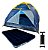 Barraca de Camping Tipo Iglu Azul MOR 2 Pessoas Fácil Montagem Leve Com Sacola de Transporte Colchão Inflável Casal - Imagem 1