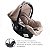 Bebê Conforto Galzerano Completo Grid Preto Cappuccino 0 Meses Até 13KG Acolchoado Capota Removível E Lavável - Imagem 4