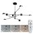 Lustre de LED 08 Círculos - Chicago Grande - Preto - 114 Watts - 105x80cm + Controle Remoto - Imagem 6