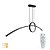 Lustre de LED Arco e Circulo - Vancouver - Preto - 100cm - 36 Watts - Controle com Dimmer - Imagem 6