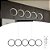 Lustre Moderno de Led 5 Circulos 100cm - Cor Preta - 50w 11 Tons de Branco - Com Controle Remoto e Dimmer - Imagem 6