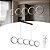 Lustre Moderno de Led 5 Circulos 100cm - Cor Preta - 50w 11 Tons de Branco - Com Controle Remoto e Dimmer - Imagem 1