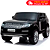 Carrinho Elétrico Infantil Land Rover Tração 4x4 Com Multimídia MP5 Som E 2 Lugares Preto - Imagem 1