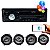 Auto Rádio MP3/BT WTX-310 - Wortex + Alto-Falante 140W 4R Cinza 5 Polegadas Quadriaxial - Imagem 1