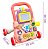 Andador Empurrador Equilibrio Infantil Didático Rosa Importway Brinquedos Removivéis Com Som - Imagem 2