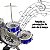 Mini Bateria Música Infantil Baqueta Brinquedo Importway Cor Azul Com Banqueta Pedal Menino - Imagem 3