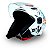 Capacete Moto Aberto 56 X-Open Stickers Branco FW3 Viseira Policarbonato 2mm - Imagem 3