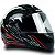 Capacete Moto GT2 FW3 Branco Vermelho Brilhante Tamanho 56 Narigueira - Imagem 5