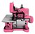 Máquina de Costura Rosa Overloque Overlock Semi Industrial Chinesinha 3 Fios com Motor Acoplado Importway 220v - Imagem 1