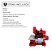 Máquina de Costura Vermelha Overloque Overlock Semi Industrial Chinesinha 3 Fios com Motor Acoplado Importway 220v - Imagem 7