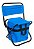 Cadeira de Pesca Camping Com Bolsa Acoplada Azul - Imagem 3