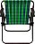2 Cadeiras Praia Alta Camping Xadrez Pesca Oliva Verde Mor Suporta 110kg - Imagem 4