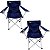 2 Cadeiras Azul Praia Pesca Camping Com Apoio para Latinha Suporta 95kg Material Resistente Marca Nautika - Imagem 1