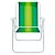 Cadeira Alta Para Praia Camping Verde Claro E Verde Escuro Verão 72cm Resistente Confortável E Desmontável Mor - Imagem 2