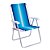 Cadeira Alta Para Praia Camping Azul Claro E Azul Escuro Verão 72cm Resistente Confortável E Desmontável Mor - Imagem 1