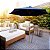 Ombrelone Central de Madeira 2,4m Diâmetro Azul Super Resistente Piscina Jardim Material de Qualidade - Imagem 9