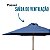 Ombrelone Central de Madeira 2,4m Diâmetro Azul Super Resistente Piscina Jardim Material de Qualidade - Imagem 8