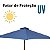 Ombrelone Central de Madeira 2,4m Diâmetro Azul Super Resistente Piscina Jardim Material de Qualidade - Imagem 7