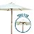 Ombrelone Central de Madeira 2,4m Diâmetro Branco Super Resistente Piscina Jardim Material de Qualidade - Imagem 4