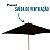 Ombrelone Central de Madeira 2,4m Diâmetro Preto Super Resistente Piscina Jardim Material de Qualidade - Imagem 4