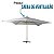 Ombrelone Lateral Estrutura Madeira Tecido Poliester 3m Branco Manivela Gigante Proteção UV Camping Praia Jardim PIscina - Imagem 7