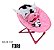 Cadeira Infantil de Praia Camping Vaquinha Rosa Bebês Crianças Suporta Até 25Kg Retrátil Importway - Imagem 2