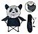 Cadeira Panda Infantil Preta Camping Praia Bebês Crianças Importway Suporta Até 25Kg - Imagem 2