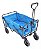 Carrinho de Camping Pesca Azul Dobrável Articulado Importway Suporta Até 85Kg Com Porta Copos - Imagem 4