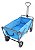 Carrinho de Camping Pesca Azul Dobrável Articulado Importway Suporta Até 85Kg Com Porta Copos - Imagem 1