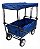 Carrinho de Mão Dobrável Coberto Azul Praia Camping Pesca Suporta Até 80Kg 4 Rodas Importway - Imagem 7