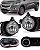 Kit Farol de Milha Sem Grade Cobalt Onix Spin Sonic Novo Prisma 2012 a 2019 e S10 2016 a 2019 - Imagem 1