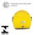 Capacete Moto Amarelo Tamanho 58 ProTork Viseira Cristal Casco Em ABS E Cinta Jugular Com Fecho Revestido Em EPS - Imagem 5