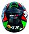 Capacete Moto Fechado GTX 43 Vermelho Verde com Oculos Interno Viseira Cristal e Narigueira Alta Tamanho 60 - FW3 - Imagem 3