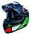 Capacete Moto Fechado FW3 GTX 43 Tamanho 60 Viseira Cristal 2mm ABS Óculos Interno Fumê Proteção UV Vermelho/Verde - Imagem 6