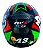 Capacete Moto Fechado FW3 GTX 43 Tamanho 58 Viseira Cristal 2mm ABS Óculos Interno Fumê Proteção UV Vermelho/Verde - Imagem 2