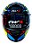 Capacete Moto Fechado FW3 GTX 43 Tamanho 60 Viseira Cristal 2mm ABS Óculos Interno Fumê Proteção UV Amarelo/Azul - Imagem 5