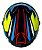 Capacete Moto Fechado FW3 GTX 43 Tamanho 58 Viseira Cristal 2mm ABS Óculos Interno Fumê Proteção UV Amarelo/Azul - Imagem 4