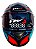 Capacete Moto Fechado FW3 GTX 43 Tamanho 60 Viseira Cristal 2mm ABS Óculos Interno Fumê Proteção UV Vermelho/Azul - Imagem 7