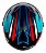 Capacete Moto Fechado FW3 GTX 43 Tamanho 60 Viseira Cristal 2mm ABS Óculos Interno Fumê Proteção UV Vermelho/Azul - Imagem 5