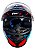 Capacete Moto Fechado GTX 43 Azul Vermelho com Oculos Interno Viseira Cristal e Narigueira Alta Tamanho 56 - FW3 - Imagem 5