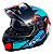 Capacete Moto Fechado FW3 GTX 43 Tamanho 56 Viseira Cristal 2mm ABS Óculos Interno Fumê Proteção UV Vermelho/Azul - Imagem 6