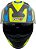 Capacete Moto Fechado GTX Fox FW3 Tamanho 58 Viseira Cristal ABS Óculos Interno Fume Amarelo/Azul - Imagem 2