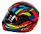 Capacete Moto Fechado GTX Fox FW3 Tamanho 60 Viseira Cristal ABS Óculos Interno Fume Laranja - Imagem 1