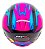 Capacete Moto Aberto FW3 X Open Up Fox 60 Viseira Cristal 2mm Óculos Interno Fume Entrada de Ar Frontal Azul/Rosa - Imagem 5