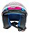 Capacete Moto Aberto FW3 X Open Up Fox 60 Viseira Cristal 2mm Óculos Interno Fume Entrada de Ar Frontal Azul/Rosa - Imagem 6
