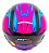 Capacete Moto Aberto FW3 X Open Up Fox 58 Viseira Cristal 2mm Óculos Interno Fume Entrada de Ar Frontal Azul/Rosa - Imagem 6