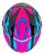 Capacete Moto Aberto FW3 X Open Up Fox 58 Viseira Cristal 2mm Óculos Interno Fume Entrada de Ar Frontal Azul/Rosa - Imagem 4